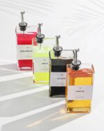 KFM Set Of 4 Olive Oil Dispenser for Kitchen, 17oz Glass Oil Bottle with 2 Stainless Steel Pourers and 44 Labels, Perfect for Oil, Vinegar, Soy Sauce, and Syrups - Image 5
