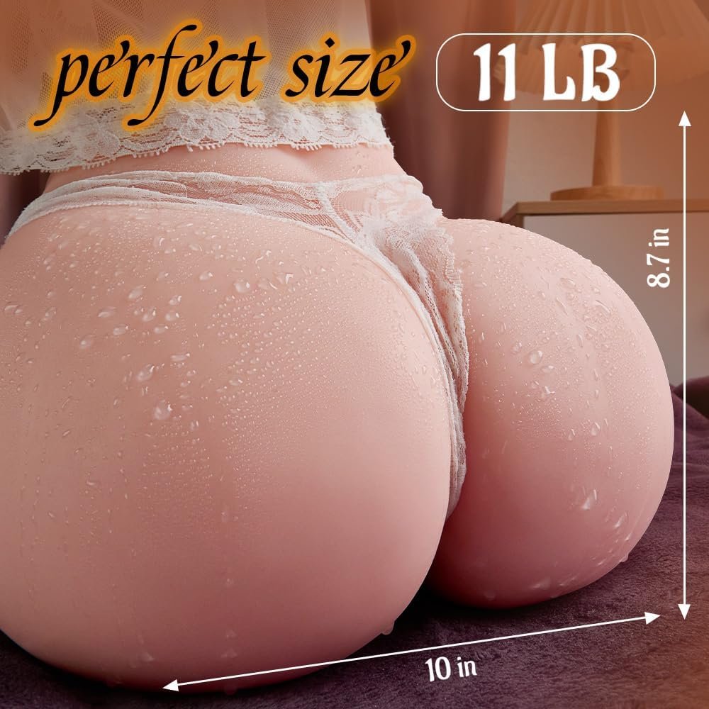 11LB Realistic Male Masturbator Sex Toys with Virgin Vagina and Anal, Life-Sized Pussy Ass Masturbator Sex Doll for Men Masturbation, Realistic Stroker with 2 Hole for Man Orgasm (Flesh)