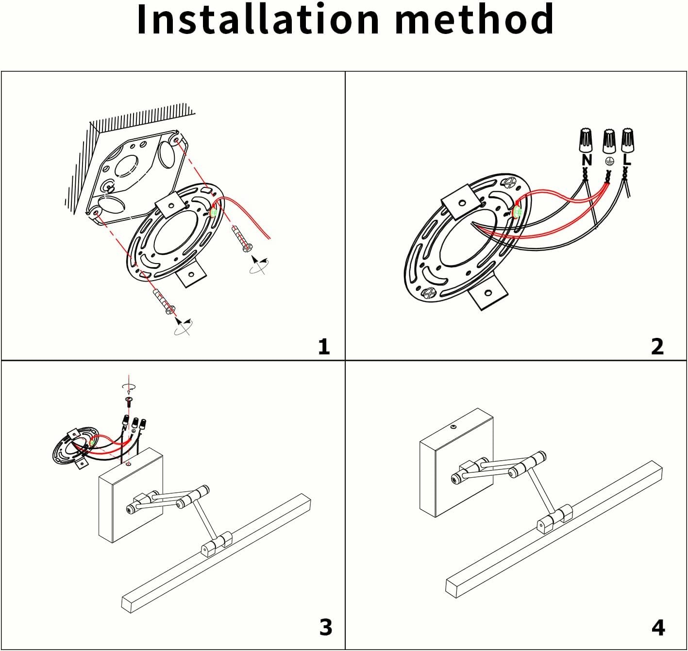 Hard-Wired Picture Light Dimmable LED Picture Lights for Paintings 15.7″ Inch Brass Metal Body Wall Pictures with Adjustable Gold Swing Arm Art Display Lamps 7W 3000K Warm White Book Light