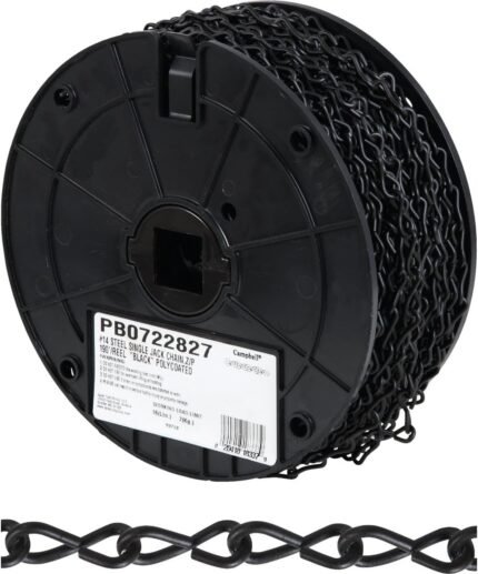 Campbell Tool Chain Single Jack Link #14 Black 190′ Per Roll