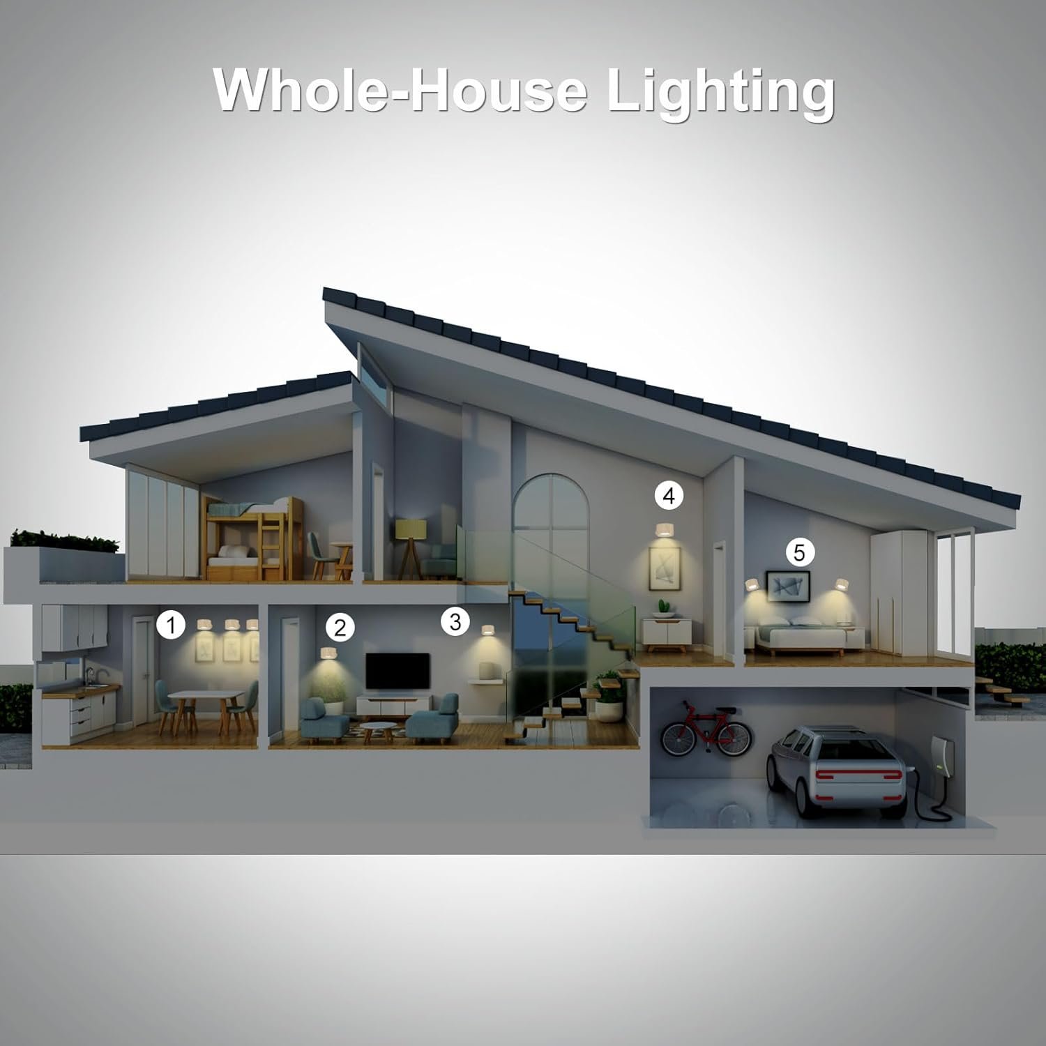 2Pack Battery Operated Wall Sconce, 3 Color Modes 3 Brightness Levels 360°Rotation Lighting Touch Control, Wall Mounted Lamp LED Wall Lights for Bedroom Reading Bedside, Wall Sconces Set of Two