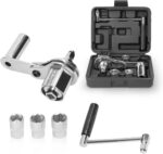 Torque Multiplier Wrench Set - 1:16 Torsional Torque Wrench Lug Nut Remover Tool Set Labor Saving Torque Multiplier 1/2 Drive with 17mm/19mm/21mm Sockets for Loosening Car Tire Lug Nuts