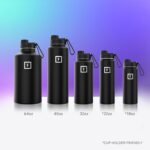 IRON °FLASK Camping & Hiking Hydration Flask with 3 Lids - Stainless Steel, Double Walled & Vacuum Insulated Water Bottle - Leak Proof & BPA Free (Black Marquina, Spout - 22 oz) - Image 6