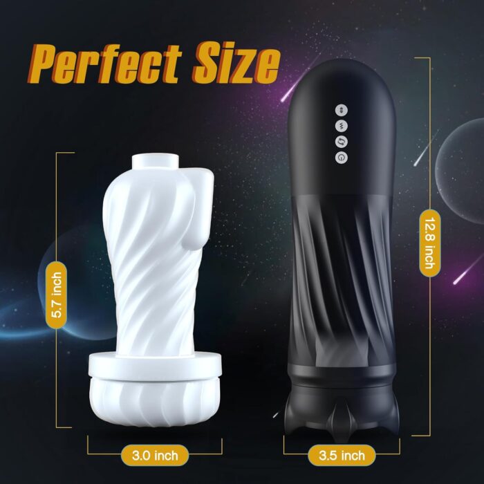 Tracy's Dog Automatic Male Masturbator, Adult Sex Toys for Men with 3 Twisting and 5 Thrusting Vibration Modes, Hands-Free Heating Male Vibrating Stroker for Men Guy Pleasure, Steelcan - Image 7