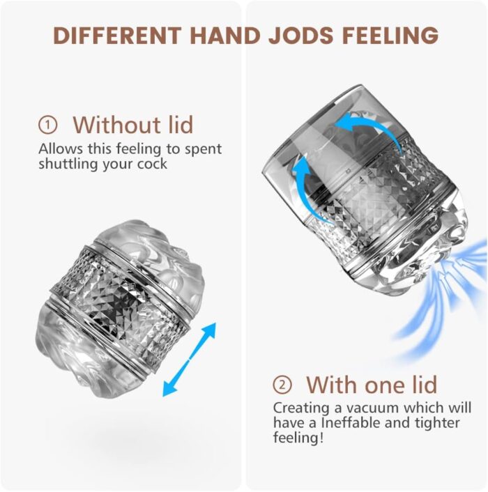 Manual Sucking Male Adult Sex Toys for Men Penis Stroker,Open Ended Male Men's Sex Toy Masturbator Pocket Pussy Sleeve for Men,Masturbation Cup for Man Him,Pleasure Masturbators Pocket Pussies - Image 4