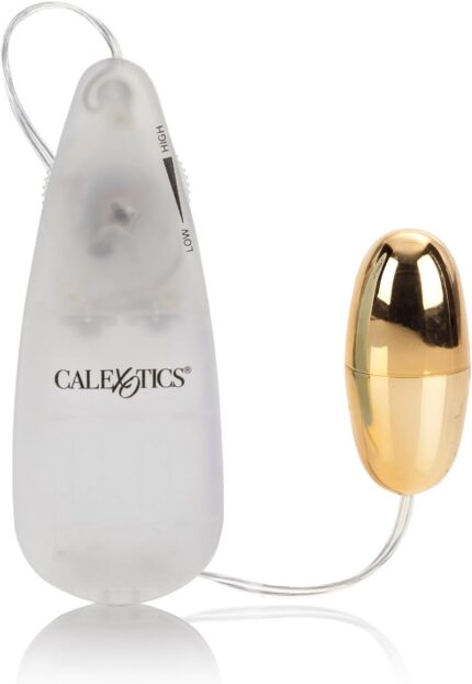 CalExotics Pocket Exotics Wired Bullet Vibrator – Sex Toys for Couples – Adult Vibe Egg Massager – Gold