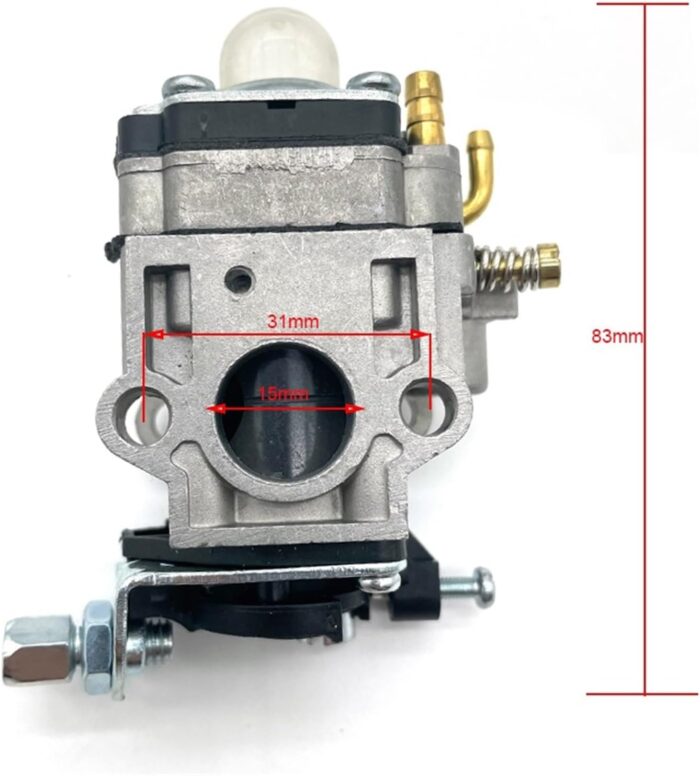 1pc 11mm 15mm Carburetor Carb For 2-Stroke Hedge Trimmer 22cc 26cc 33cc 34cc 43cc 49cc 52cc Brushcutter Brush Cutter Chainsaw 40-5(15mm) - Image 2