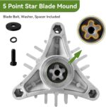 130794 Spindle Fit for Craftsman LT1000 Riding Mower - 128285 Spindle Fit for HU Poulan Sears Craftsman LT2000 LT3000 DLT3000 Lawn Mower with 38" 42" Deck, Included 3 Tapped Bolts & Holes - Image 3