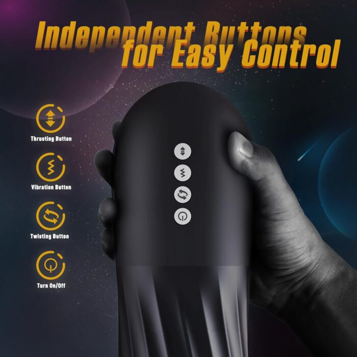 Tracy's Dog Automatic Male Masturbator, Adult Sex Toys for Men with 3 Twisting and 5 Thrusting Vibration Modes, Hands-Free Heating Male Vibrating Stroker for Men Guy Pleasure, Steelcan - Image 6