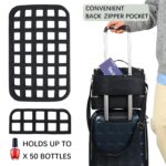 Nail Polish Organizer Case,Nail Storage Organizer Holds Nail Lamp & 50 Bottles Nail Polish,Travel Nail Tech Case,Waterproof Nail Kit Organizer Bag Fits Nail Supplies & Manicure Tools (Black) - Image 2