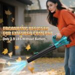 Cordless Leaf Blower Up to 540 CFM & 6 Speed Modes, Electric Leaf Blower for Makita 18V Battery(Only Tool), Battery Powered Leaf Blowers, Lightweight Leaf Blowers for Lawn Care, Yard, Garage, Snow - Image 8