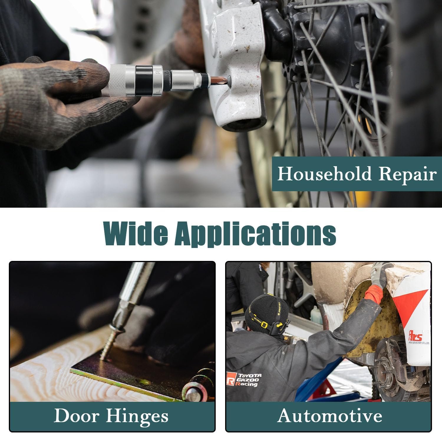 Sutekus 1/2 Inch Drive Manual Impact Driver Set Reversible Hand