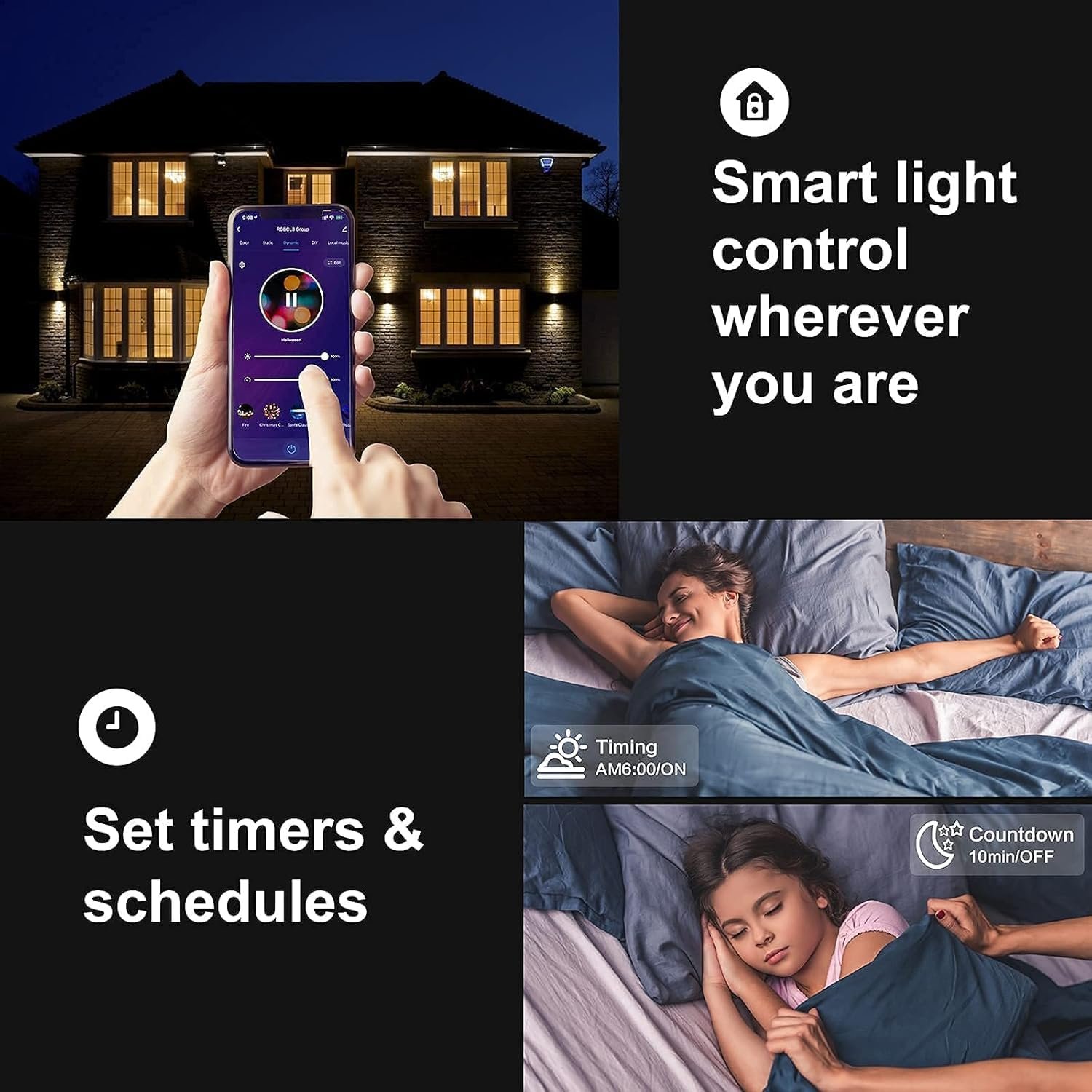 LEONC RGB Floor Lamp with Remote, 1800lm LED Tuya Smart 9W×2 Bulbs, 65″ Smart Modern Floor Lamp with Alexa, Music Sync and 16 Million DIY Colors, Color Changing Standing Lamp for Bedroom Living Room