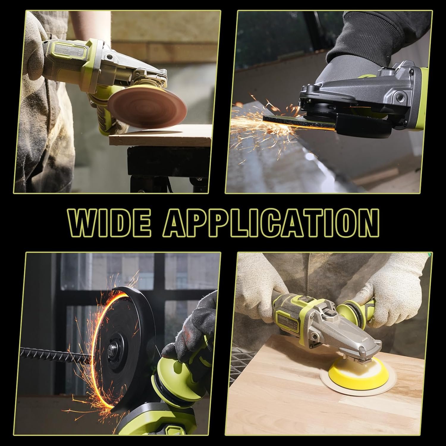 Cordless Angle Grinder 24V, Brushless Power Grinder Tool with 5Ah Battery & 3A Fast Charger, Power Electric Grinders for Cutting Grinding Polishing(AG2402)