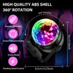 [3-Pack] Disco Ball DJ Party Lights Sound Activated with Remote Control Strobe Lamp 7 Modes Stage Light for Home Room Dance Parties Karaoke Halloween Christmas Birthday Decorations - Image 7