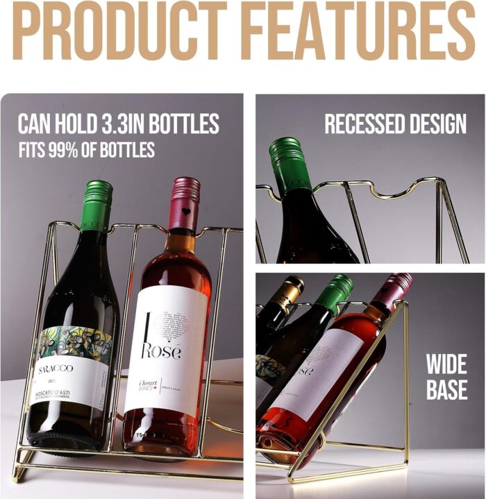 Wine Bottle Display Shelf,Wine Storage Rack, Liquor Bottle Display Shelf, Bar Kitchen Small Wine Rack for Bar Family - Image 7