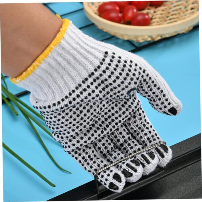 5pairs -scald Thermal Insulation Gloves Work Gloves for Home and Garden Use Skidproof and Wearproof Design Random Colors - Image 9
