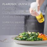 FLAIROSOL OLIVIA. The Original Advanced Oil Sprayer for Cooking, Salads, BBQs and More, Continuous Spray with Portion Control, Trusted by Chefs. Patented Technology. (Glass Bottle) (Golden Leaves) - Image 3