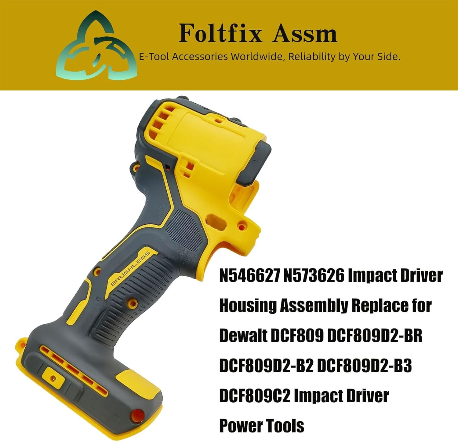 N546627 N573626 Impact Driver Housing Assembly Replace for Dewalt DCF809 DCF809D2-BR DCF809D2-B2 DCF809D2-B3 DCF809C2 Impact Driver Power Tools