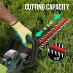 Litheli 20V Cordless Hedge Trimmer 20 Inch, Power Hedge Trimmer for Bush & Shrub Cutting, Trimming, Pruning, with 2.0Ah Battery and Charger Included - Image 2