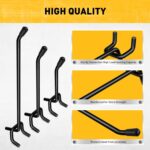 ELEAD 66-Piece 2/4/6 Inch Extra Thick Pegboard Hooks, Heavy Duty Peg Board Organizer Accessories, Peg Board Tool Hangers Fit for 1/4" Pegboard Hanging Tools Garage, Workshop, and Craft Storage - Image 5