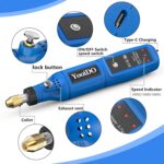 Mini Cordless Rotary, mini drill,3-Speed 3.7V rechargeable Kit with 42 Accessories, 16000rpm Multi-Purpose Power Tool for Sanding, Polishing, Grinding, Drilling, Engraving, DIY Crafts (Blue) - Image 2
