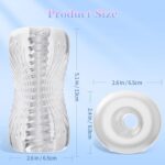 Male Masturbator Sex Toys - Adult Sex Toy Pocket Pussy, TPE Male Masturbation Sleeve, Penis Training Sex Toy for Men, 3D Realistic Texture Spiral Tunnel Stroker, Couple Sex Toys & Game (Clear) - Image 5