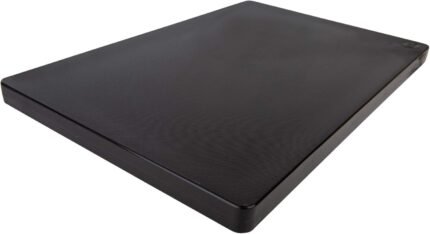 Restaurant Thick Black Plastic Cutting Board, 18 x 12 x 1 Inch Superior HDPP Poly, NSF for Commercial Kitchens