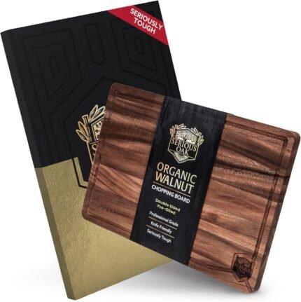 Walnut Cutting Board, Large End Grain Walnut Wood Cutting Board with Juice Groove, Premium Hardwood Chopping Board 18” x 12”, Perfect for Meat & Kitchen Prep, Gift Box Included.