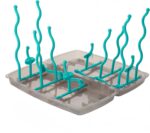 Collapsible Baby Bottle Drying Rack, Bottle Dryer Holder for Bottles, Teats, Cups, Pump Parts and Accessories (Blue)
