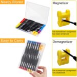 18PCS Mini Precision Screwdriver Set With Case, Lengnoyp Magnetic Small Flathead Phillips Pentalobe Torx Star Screwdriver Set Kit and Tweezers for Repairing Computer Eyeglass Phone Watch - Image 4