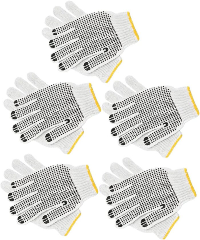 5pairs -scald Thermal Insulation Gloves Work Gloves for Home and Garden Use Skidproof and Wearproof Design Random Colors