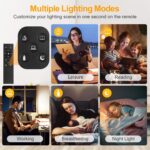 OUTON Floor Lamp, 30W/3000LM LED Modern Torchiere Sky Lamp, Bright Dimmable Standing Tall Lamp with 4 Color Temperatures, Remote Touch Control, 1 Hour Timer for Living Room Bedroom Office, White - Image 7