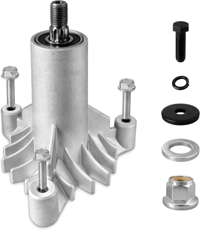 130794 Spindle Fit for Craftsman LT1000 Riding Mower – 128285 Spindle Fit for HU Poulan Sears Craftsman LT2000 LT3000 DLT3000 Lawn Mower with 38″ 42″ Deck, Included 3 Tapped Bolts & Holes