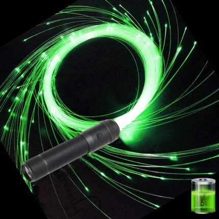 Fiber Optic Dance Whip Rechargeable, AZIMOM Space Whip 6ft 360° Swivel 36Mode Pixel Flow Whip Rave Toy Light Up Whip for Party Dancing EDM Music Festival Show