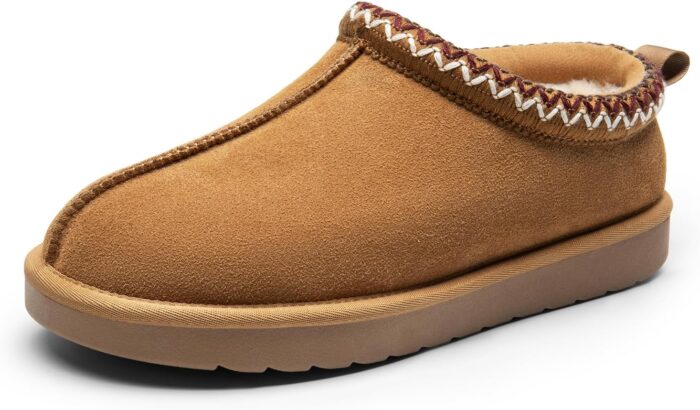 DREAM PAIRS Women’s Fuzzy Cozy Slippers Genuine Suede Indoor Outdoor Fluffy Home Comfy Winter Slip On Cute Warm Memory Foam Furry Shoes FuzzyEasy