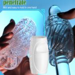 Male Masturbator Penis Pump Adult Sex Toys for Men, Transparent Penis Sleeve Pocket Pussy Stroker Masturbators Cup with 3D Realistic Texture, Manual Sucker Masturbation Penis Extender Male Sex Toy - Image 4