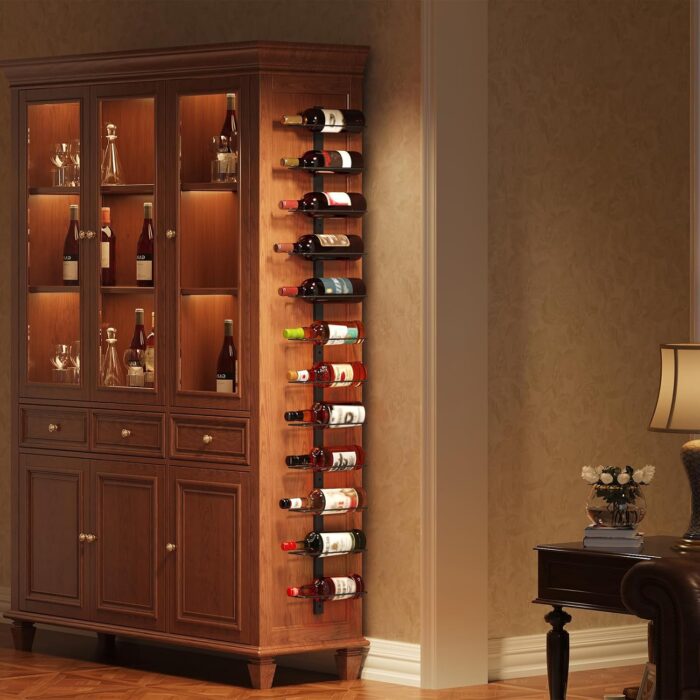 24 Bottles Wall Mounted Wine Rack, Detachable Wall Hanging Bottle Holder, Use as One or Four, DIY Display, Storage Racks for Wine, for Restaurant, Bar, Cellar - Image 3