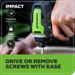 Greenworks 24V Brushless Cordless Drill and Impact Driver,Power Tool Combo Kit Included 1/2”Drill & 1/4”Hex Impact Driver and (2) Batteries, Fast Charger, 2 pcs Drill Bit Set & Bag - Image 6