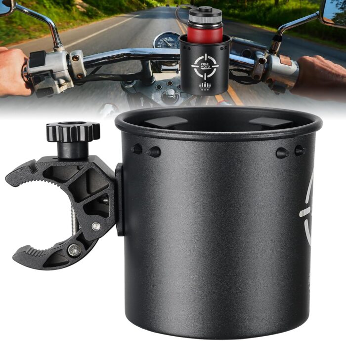 ‎KEMIMOTO Motorcycle Cup Holder, Upgraded ATV Drink Holder with 0.6"-1.5" Metal Clamp, 32OZ Bike Water Bottle Holder for UTV, Scooter, Boat, Stroller, Wheelchair, Golf, Tractor - Image 8