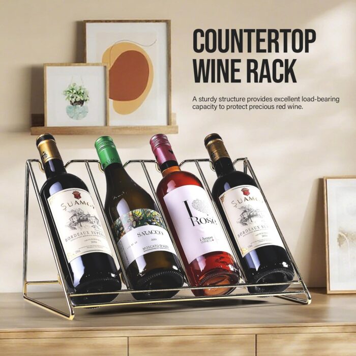 Wine Bottle Display Shelf,Wine Storage Rack, Liquor Bottle Display Shelf, Bar Kitchen Small Wine Rack for Bar Family - Image 6