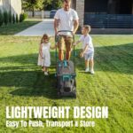 Electric Lawn Mower Cordless, 2x20V 16.1 inch Push Lawn Mower with 6-Position Cutting Height Adjustment, 2x4.0Ah Battery & Dual Charger Included - Image 6