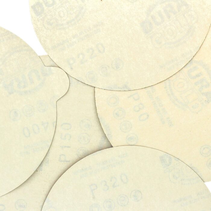 Dura-Gold Premium 80, 150, 220, 320, 400 Grit 6" Gold PSA Sanding Discs, 10 Each, 50 Total - Self Adhesive Stickyback Sandpaper Discs for DA Sander, Sand Automotive Car Paint, Woodworking Wood, Metal - Image 2