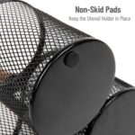 Mind Reader Utensil Holder, Silverware Organizer, Caddy, Cutlery Holder, Kitchen, Metal Mesh, 7.5"L x 7.5"W x 9.75"H, Black - Image 2