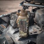 Iron Infidel Battle Bottle - 32 Oz Insulated Water Bottle with Straw Lid & Chug Cap, Stainless Steel Metal Tactical Flask With Rugged, Removable Sleeve for Keys & Phone or Wallet (OCP Camo 1 Liter) - Image 8