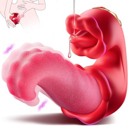 Sex Toys Realistic Tongue Vibrator for Women – 10 Licking Clitoral & 10 Swing Vibration Modes, AAVibe Rose Toy Thrusting Vibrators Dildo, Adult Toy Stimulator Pleasure Tools for Female Couples Games