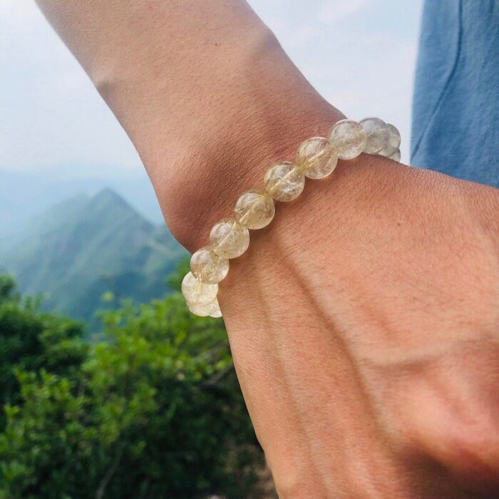 Gold Rutilated Quartz Bracelet - Image 4