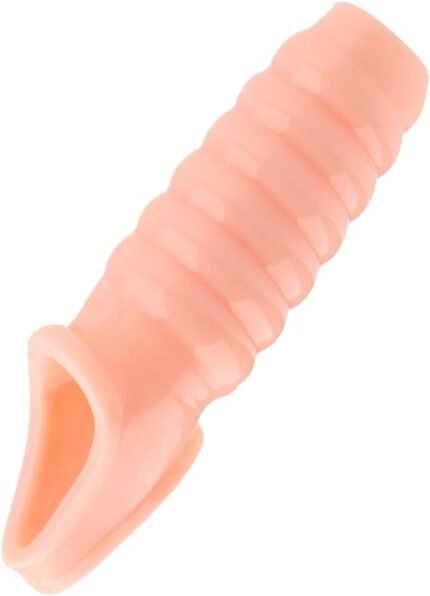 Soft Realistic Sleeve Extender Sheath Penis Enlarge for Men Male Enhancement Extension Sleeve Penis Enhancer Fleshy Color Pennis Sleeve Girth Enhancer for Men Couple