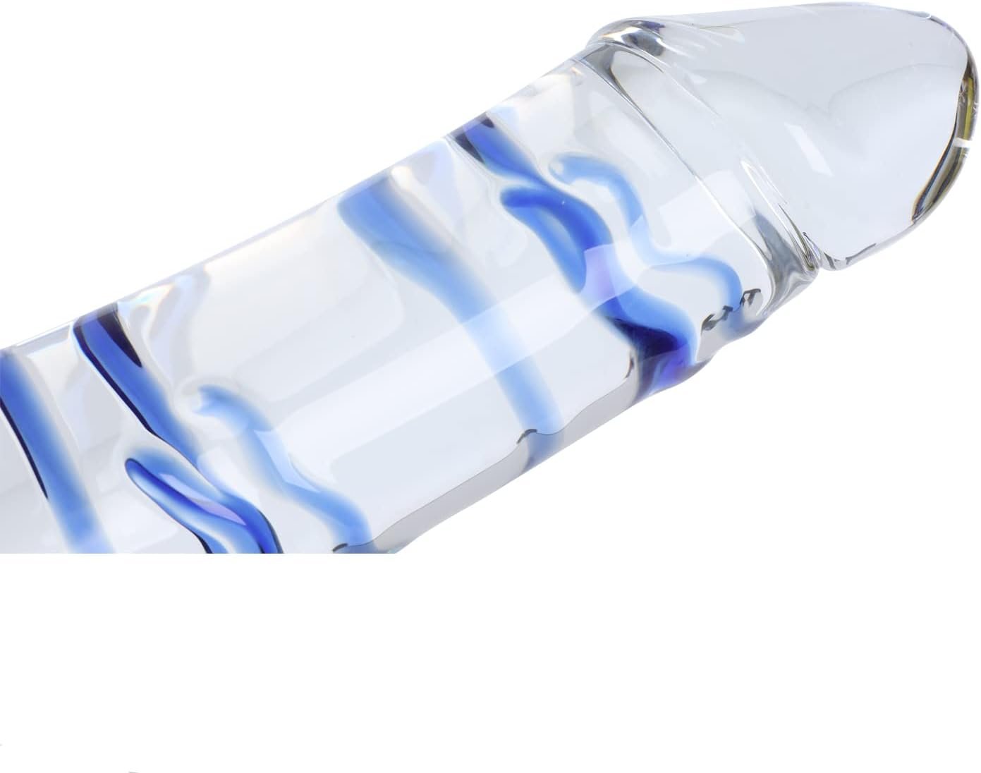 11.4inches Large Blue Swirl Glass Dildo Crystal Penis Adult Sex Toy Quick Orgas Female Masturbator G-spot Stimulator