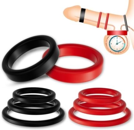 8 Pcs Penis Ring Set Sex Toys for Men, Medical Grade Silicone Cock Rings Penis Sleeve Cockrings Cock Sleeve Male Sex Toy for Erection Enhancing, Adult Sex Toys for Couples Better Sex Toy